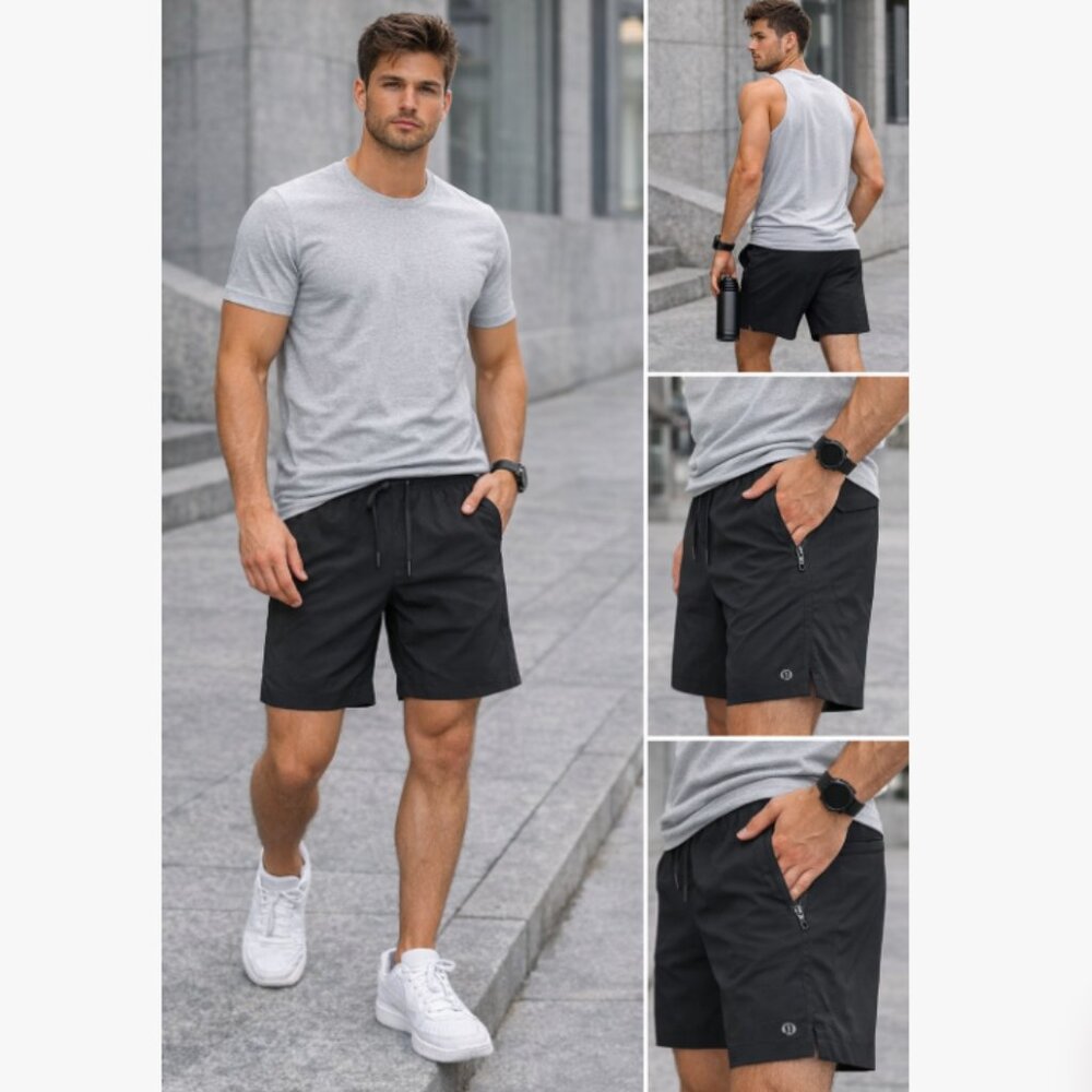 Black Athletic Training Shorts Size S Lightweight Workout Running Gym